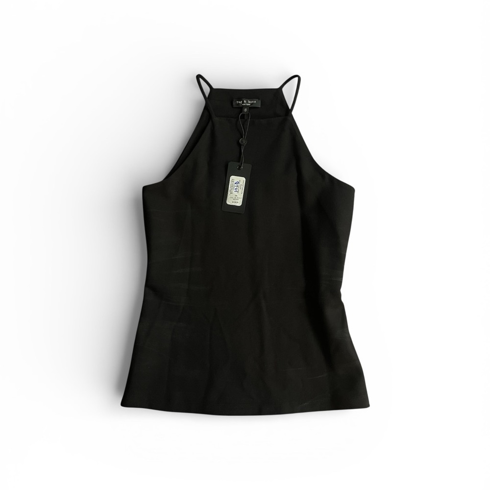 Rag & Bone Black Irina High Neck Top NWT